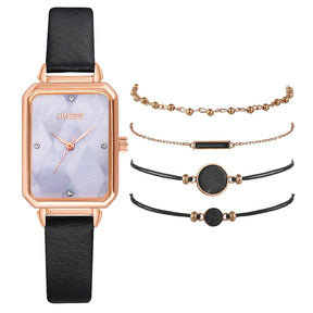 Relógio Feminino Jingis + 4 Pulseiras de Brinde